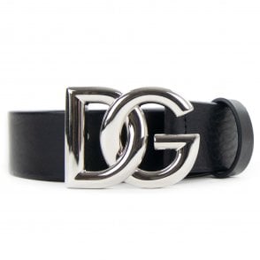 Dolce & Gabbana Dg Logo Lux Leather Belt Black