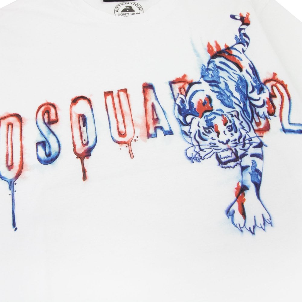 DSquared² Yankee Doodle Crewneck T Shirt in White for Men