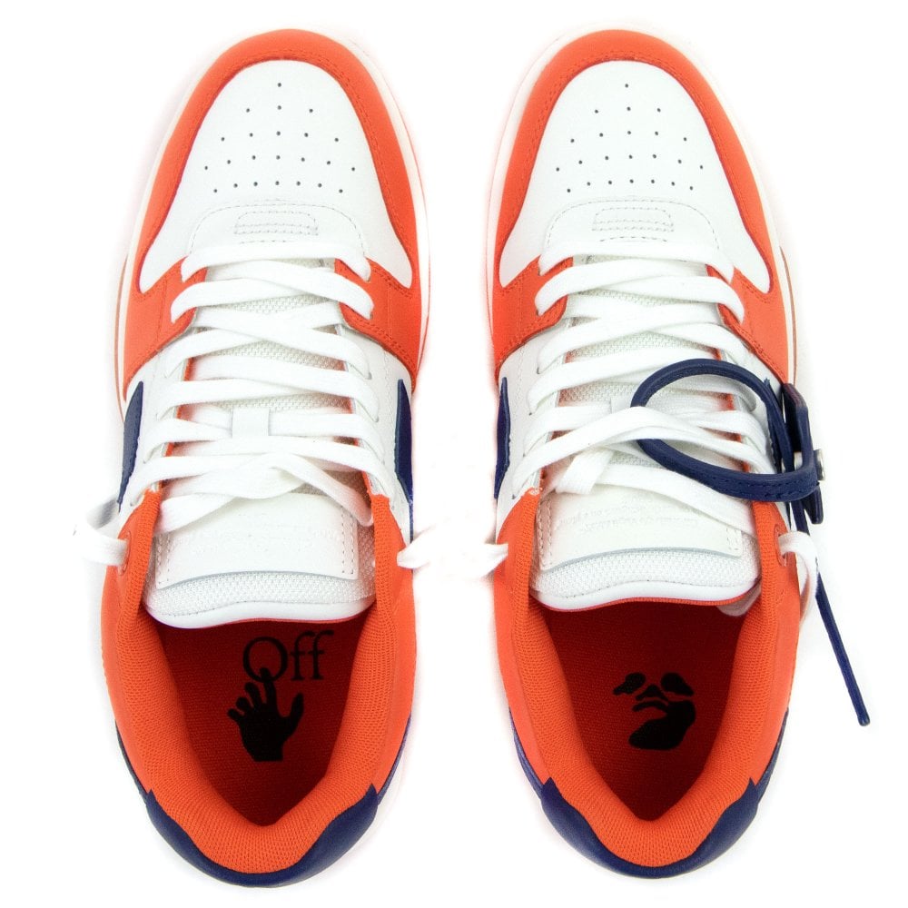 Off-White Off White Out Of Office Calf Leather Trainer Orange/blue - MEN  from Onu UK