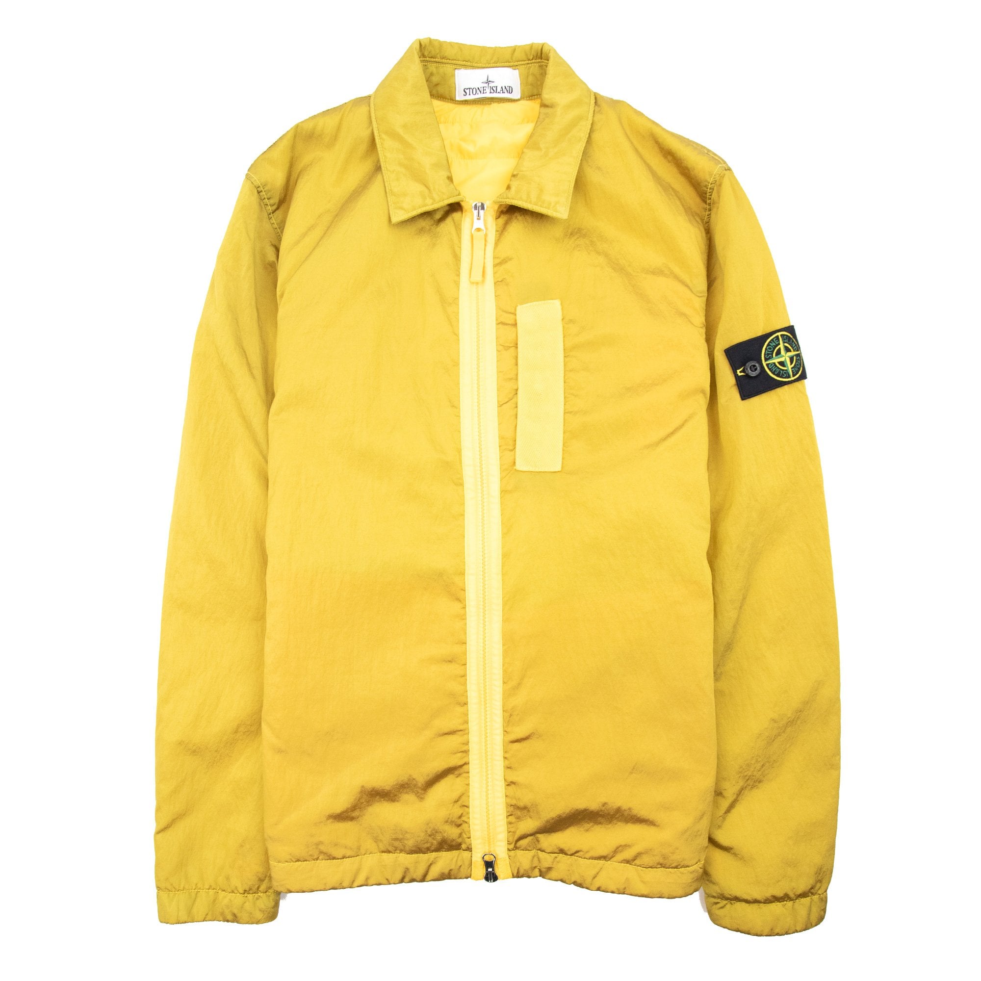 Stone island nylon metal overshirt clearance yellow