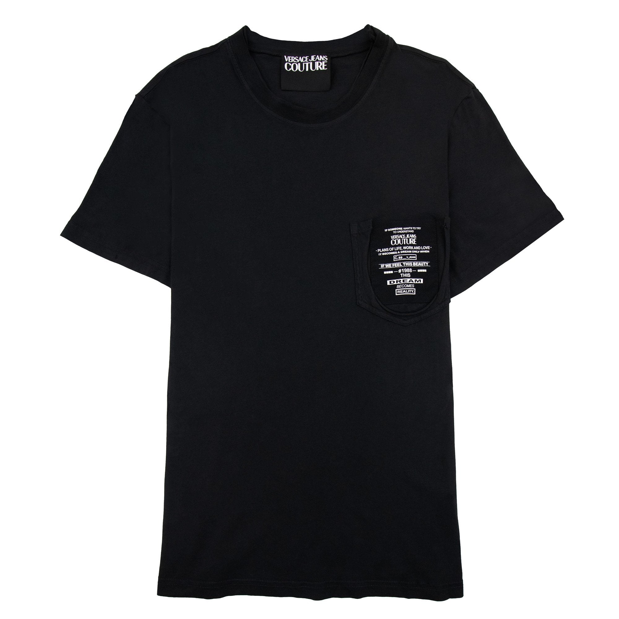 Versace Jeans Couture Versace Jeans Couture Pocket Details Logo T Shirt  Black